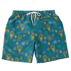 Online OUKU Men's Swim Trunks Swim Shorts Quick Dry Lightweight Board Shorts Bathing Suit Mesh Lining with Pockets Drawstring Swimming Surfing Beach Water Sports Printed Summer
