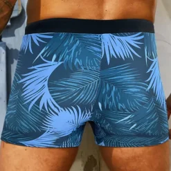 Best OUKU Men's Swim Trunks Swim Shorts Swimwear Bottoms Drawstring Swimming Surfing Beach Water Sports Tropical Summer Spring Blue