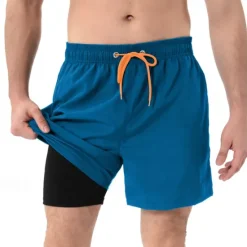 Sale OUKU Men's Swim Trunks Swim Shorts Board Shorts Bottoms Drawstring with Pockets Swimming Surfing Beach Water Sports Solid Colored Summer Spring