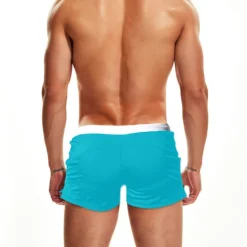 Online OUKU Men's Swim Trunks Swimwear Boxer Swim Shorts Lace up with Mesh lining Solid Colored Tropical Quick Dry Holiday Swimming Pool Sporty Basic Slim Light Blue Black