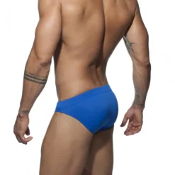Sale OUKU Men's Swimwear Swim Briefs Swim Thong Plain Breathable Soft Daily Wear Weekend Stylish Simple Black White
