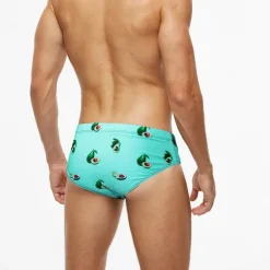 Clearance OUKU Men's Swimwear Swim Briefs Floral Tropical Beach Swimming Pool Sporty Basic Black White