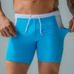 Hot OUKU Men's Swimwear Swim Shorts Swim Trunks Boxer Swim Shorts Shorts Plain Comfort Breathable Outdoor Daily Going out Sports Hawaiian Black Blue