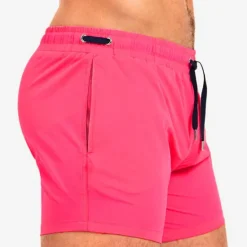 Sale OUKU Men's Swimwear Swim Shorts Swim Trunks Boxer Swim Shorts Shorts Plain Comfort Breathable Outdoor Daily Going out Sports Hawaiian White Pink