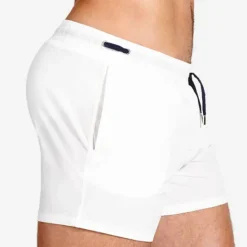 Sale OUKU Men's Swimwear Swim Shorts Swim Trunks Boxer Swim Shorts Shorts Plain Comfort Breathable Outdoor Daily Going out Sports Hawaiian White Pink