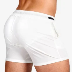 Sale OUKU Men's Swimwear Swim Shorts Swim Trunks Boxer Swim Shorts Shorts Plain Comfort Breathable Outdoor Daily Going out Sports Hawaiian White Pink