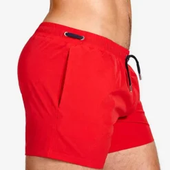 Sale OUKU Men's Swimwear Swim Shorts Swim Trunks Boxer Swim Shorts Shorts Plain Comfort Breathable Outdoor Daily Going out Sports Hawaiian White Pink