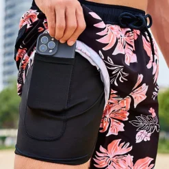 New OUKU Men's Swimwear Swim Shorts Swim Trunks Plain Comfort Breathable Outdoor Daily Going out Fashion Casual Azure Black