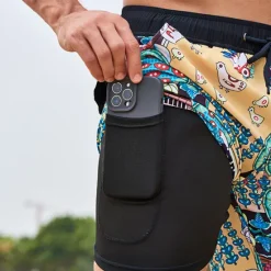 New OUKU Men's Swimwear Swim Shorts Swim Trunks Plain Comfort Breathable Outdoor Daily Going out Fashion Casual Azure Black