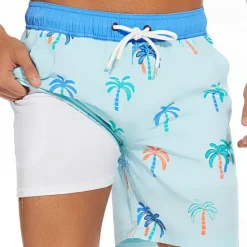 New OUKU Men's Swimwear Swim Shorts Swim Trunks Plain Comfort Breathable Outdoor Daily Going out Fashion Casual Azure Black
