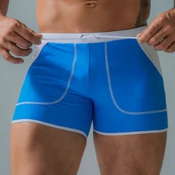 Discount OUKU Men's Swimwear Swim Shorts Swim Trunks Boxer Swim Shorts Shorts Pocket Plain Comfort Breathable Outdoor Daily Going out Sports Hawaiian Black Red