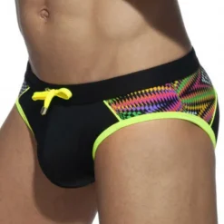 Online OUKU Men's Swimwear Swim Shorts Shorts Swim Briefs Print Print Comfort Breathable Outdoor Daily Going out Sports Hawaiian Black Blue