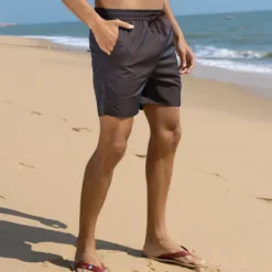 Outlet OUKU Men's Swimwear Swim Shorts Beach Shorts with Mesh lining Plain Comfort Breathable Outdoor Daily Going out Fashion Casual Army Yellow Black
