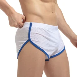 Best OUKU Men's Swimwear Swim Shorts Swim Briefs Mesh Shorts Plain Comfort Breathable Running Swimming Pool Sports Black White