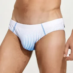 Best OUKU Men's Swimwear Swim Shorts Swim Briefs Gradient Comfort Breathable Outdoor Daily Going out Fashion Casual White Green