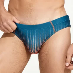 Best OUKU Men's Swimwear Swim Shorts Swim Briefs Gradient Comfort Breathable Outdoor Daily Going out Fashion Casual White Green