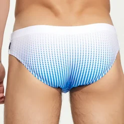 Best OUKU Men's Swimwear Swim Shorts Swim Briefs Gradient Comfort Breathable Outdoor Daily Going out Fashion Casual White Green