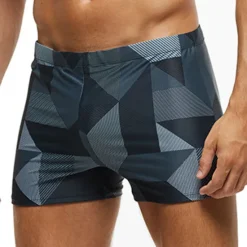 New OUKU Men's Swimwear Swim Shorts Swim Trunks Shorts Print Graphic Prints Comfort Breathable Holiday Going out Hawaiian Boho Black Blue