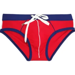 New OUKU Men's Swimwear Swim Shorts Shorts Swim Briefs Color Block Comfort Breathable Outdoor Daily Going out Sports Hawaiian Red Blue