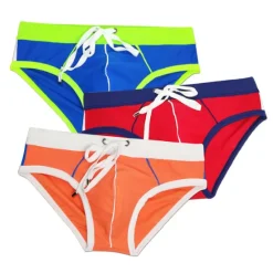 New OUKU Men's Swimwear Swim Shorts Shorts Swim Briefs Color Block Comfort Breathable Outdoor Daily Going out Sports Hawaiian Red Blue