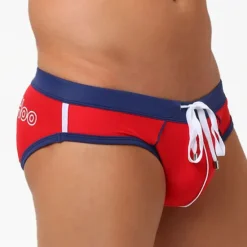 New OUKU Men's Swimwear Swim Shorts Shorts Swim Briefs Color Block Comfort Breathable Outdoor Daily Going out Sports Hawaiian Red Blue