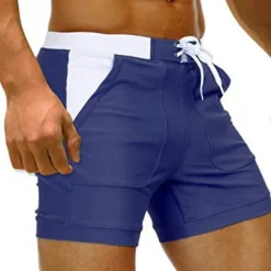 Clearance OUKU Men's Swimwear Swim Shorts Swim Trunks Shorts Pocket Plain Comfort Breathable Holiday Going out Hawaiian Boho Pink Red