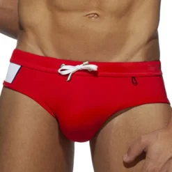 Clearance OUKU Men's Swimwear Swim Shorts Shorts Swim Briefs Color Block Comfort Breathable Outdoor Daily Going out Sports Hawaiian Red Blue
