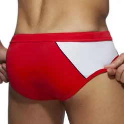 Clearance OUKU Men's Swimwear Swim Shorts Shorts Swim Briefs Color Block Comfort Breathable Outdoor Daily Going out Sports Hawaiian Red Blue