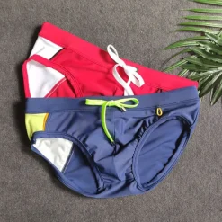 Clearance OUKU Men's Swimwear Swim Shorts Shorts Swim Briefs Color Block Comfort Breathable Outdoor Daily Going out Sports Hawaiian Red Blue
