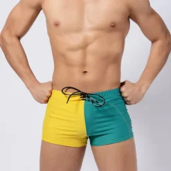Sale OUKU Men's Swimwear Swim Shorts Swim Trunks Print Patchwork Letter Breathable Soft Outdoor Casual Daily Hawaiian Stylish White Royal Blue Micro-elastic