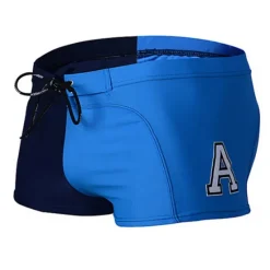 Sale OUKU Men's Swimwear Swim Shorts Swim Trunks Print Patchwork Letter Breathable Soft Outdoor Casual Daily Hawaiian Stylish White Royal Blue Micro-elastic