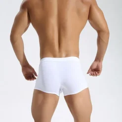 Best OUKU Men's Swimwear Swim Trunks Swim Briefs Elastic Waist Color Block Breathable Soft Outdoor Casual Daily Hawaiian Stylish Black White Micro-elastic