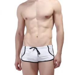 Online OUKU Men's Swimwear Swim Trunks Swim Briefs Drawstring Elastic Waist Color Block Breathable Soft Outdoor Casual Daily Hawaiian Stylish Black Red Micro-elastic