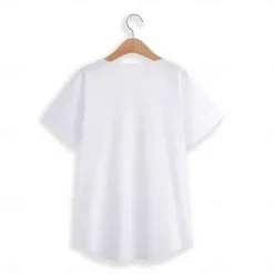 OUKU Men's T Shirt Casual Style Short Sleeve Crew Neck Summer Plain Fashion Designer Casual Classic Street Sports Holiday Black White Pink Top Tee for Men