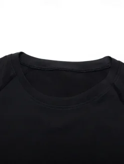 Online OUKU Men's T Shirt Gym Shirt Compression Shirt Fitness Shirt Men Tops Crew Neck Short Sleeve Vacation Sports & Outdoor Going out Casual Daily Quick dry Sweat wicking Breathable Soft Plain Black White