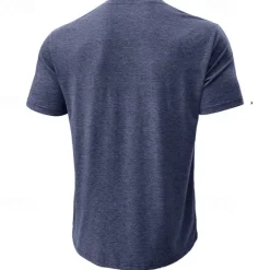 Sale OUKU Men's T Shirt Henley Shirt Tee Top Short Sleeve Plain Fashion Designer Basic Button Up Henley Vacation Street Going out Spring & Summer Black White Light Green Henley T-Shirt