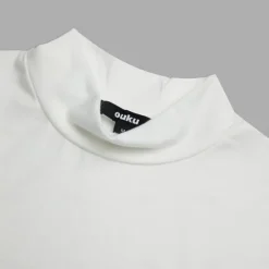 Outlet OUKU Men's T Shirt Mock Turtleneck Short Sleeves Turtleneck Stand Collar Summer Plain Designer Basic Modern Contemporary Vacation Street Going out Black White Blue Top Tee for Men