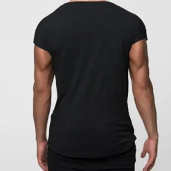 Sale OUKU Men's T Shirt Muscle Shirt Short Sleeve Crew Neck Summer Plain Fashion Classic Comfortable Classic Style Street Casual Sports Black Gray Top Tee for Men