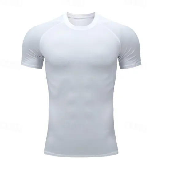 Hot OUKU Men's T Shirt Muscle Shirt Moisture Wicking Shirts Short Sleeve Crew Neck Summer Plain Sports Fashion Lightweight Classic Style Vacation Casual Holiday Red black Black White Top Tee for Men