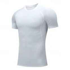 Hot OUKU Men's T Shirt Muscle Shirt Moisture Wicking Shirts Short Sleeve Crew Neck Summer Plain Sports Fashion Lightweight Classic Style Vacation Casual Holiday Red black Black White Top Tee for Men