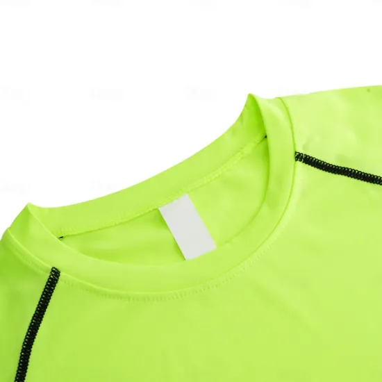 Hot OUKU Men's T Shirt Muscle Shirt Moisture Wicking Shirts Short Sleeve Crew Neck Summer Plain Sports Fashion Lightweight Classic Style Vacation Casual Holiday Red black Black White Top Tee for Men