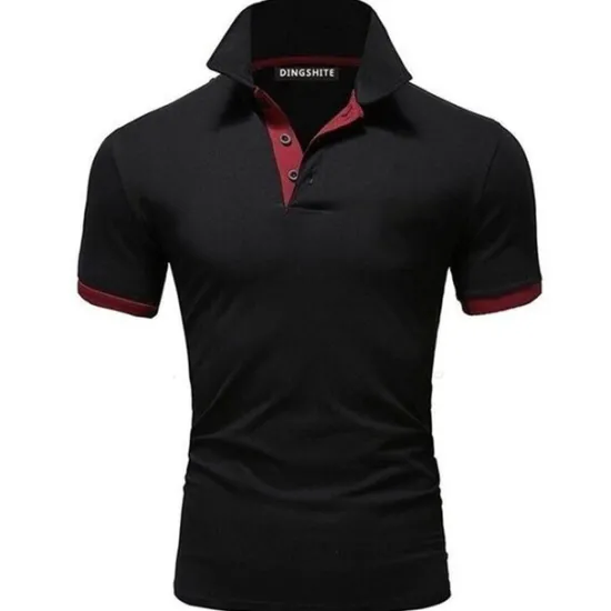 Hot OUKU Men's T Shirt Polo Shirts Street Casual Turndown Short Sleeve Casual Soft Solid Color Plain Spring, Fall, Winter, Summer Regular Fit Apple Green Golden yellow Lake blue Black White Pink T Shirt