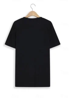 Online OUKU Men's T Shirt Rib Knit Top Ribbed Knit tee Short Sleeves V Neck Summer Plain Designer Basic Modern Contemporary Vacation Street Going out Black White Grey Top Tee for Men