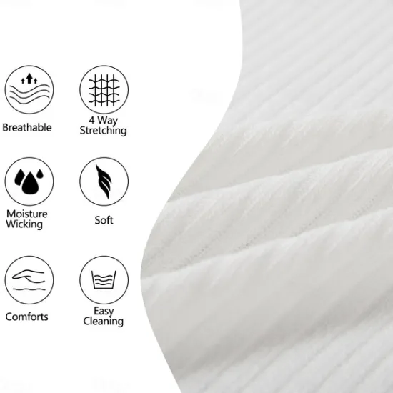 Outlet OUKU Men's T Shirt Ribbed Knit tee Tee Top Long Sleeve V Neck Summer Plain Pit Strip Fashion Designer Basic Vacation Street Going out Wine Black White Top Tee for Men