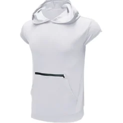 New OUKU Men's T Shirt Short Sleeve Hooded Summer Plain Fashion Classic Comfortable Street Casual Sports Black White Blue Top Tee for Men