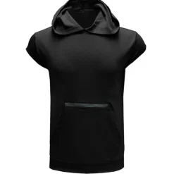 New OUKU Men's T Shirt Short Sleeve Hooded Summer Plain Fashion Classic Comfortable Street Casual Sports Black White Blue Top Tee for Men