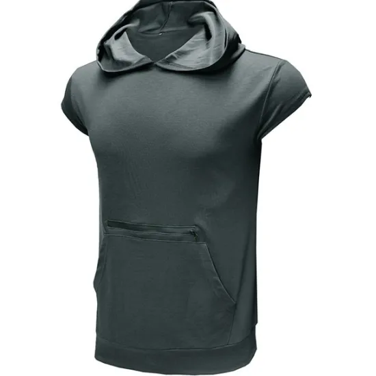 New OUKU Men's T Shirt Short Sleeve Hooded Summer Plain Fashion Classic Comfortable Street Casual Sports Black White Blue Top Tee for Men