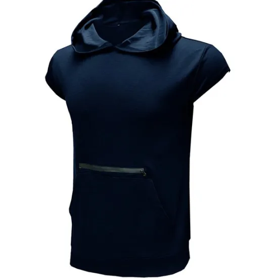 New OUKU Men's T Shirt Short Sleeve Hooded Summer Plain Fashion Classic Comfortable Street Casual Sports Black White Blue Top Tee for Men