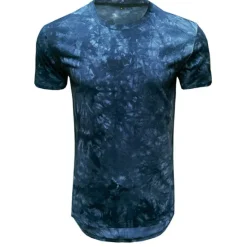 Hot OUKU Men's T Shirt Short Sleeve Crew Neck Summer Tie Dye Fashion Classic Comfortable Street Casual Sports Black Blue Dusty Blue Top Tee for Men