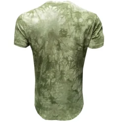 Hot OUKU Men's T Shirt Short Sleeve Crew Neck Summer Tie Dye Fashion Classic Comfortable Street Casual Sports Black Blue Dusty Blue Top Tee for Men